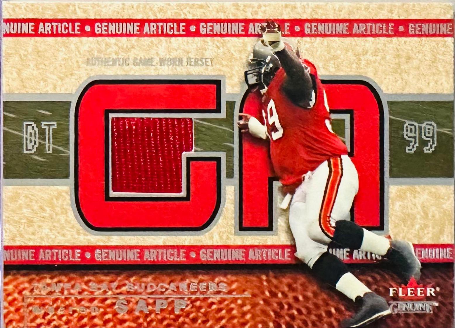 Warren Sapp #GA-WS Football Cards 2002 Fleer Genuine Article