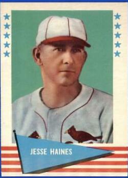 Jesse Haines #40 Baseball Cards 1961 Fleer