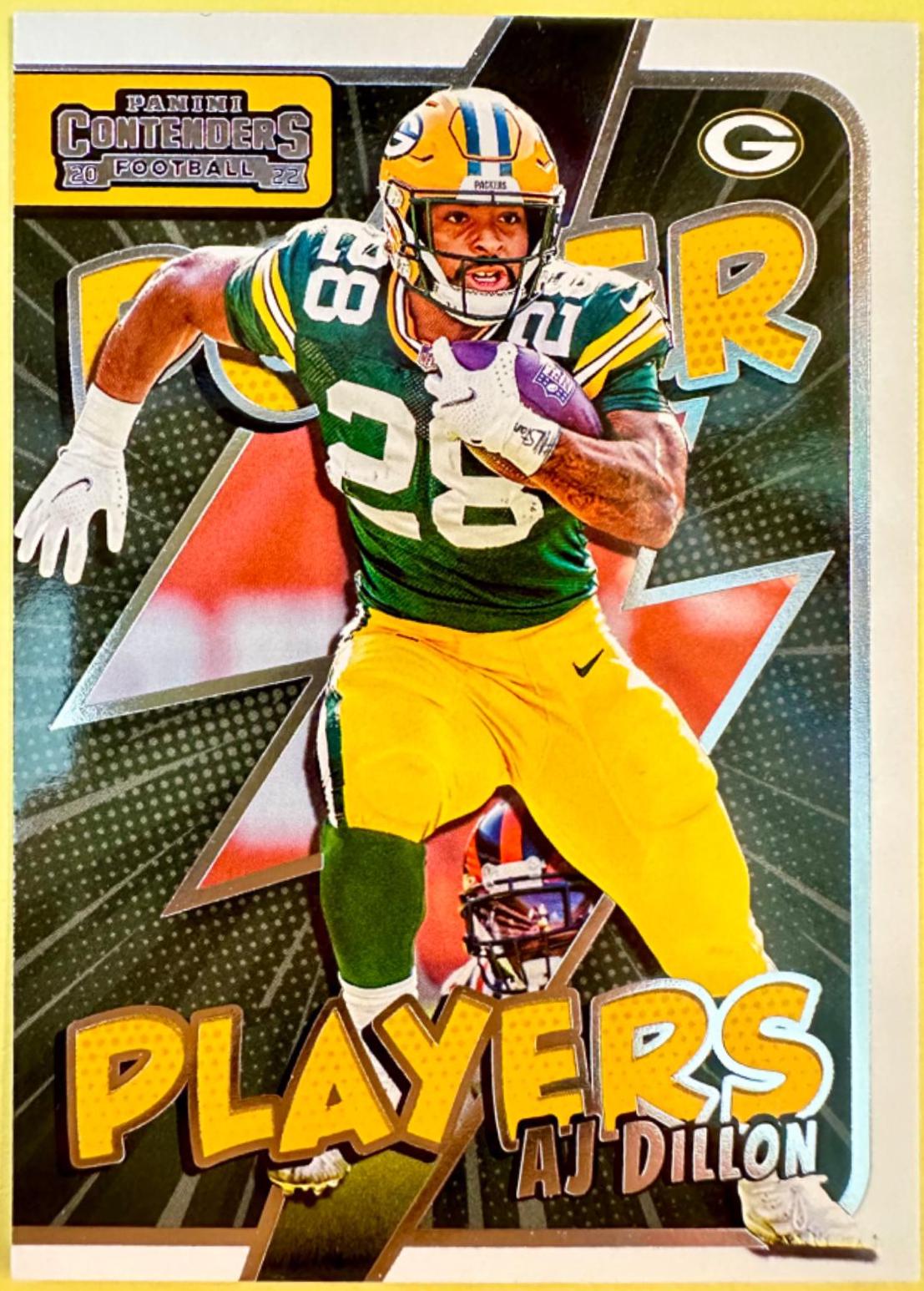 AJ Dillon #PWR-AJD Football Cards 2022 Panini Contenders Power Players