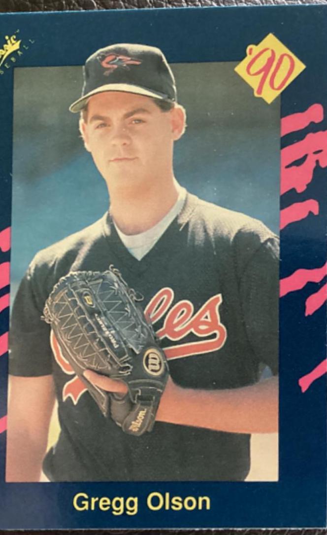 Gregg Olson #3 Baseball Cards 1990 Classic