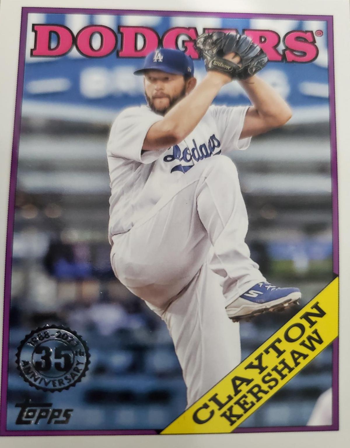 Clayton Kershaw #T88-21 Baseball Cards 2023 Topps Silver Pack 1988 35th Anniversary
