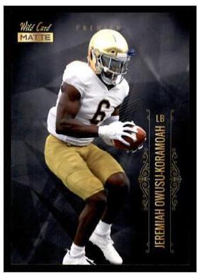 Jeremiah Owusu-Koramoah #MBC-35 Football Cards 2021 Wild Card Matte