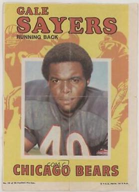 Gale Sayers #12 Football Cards 1971 Topps Pin Ups