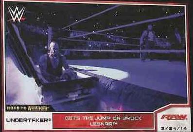 The Undertaker #91 Wrestling Cards 2014 Topps WWE Road to Wrestlemania