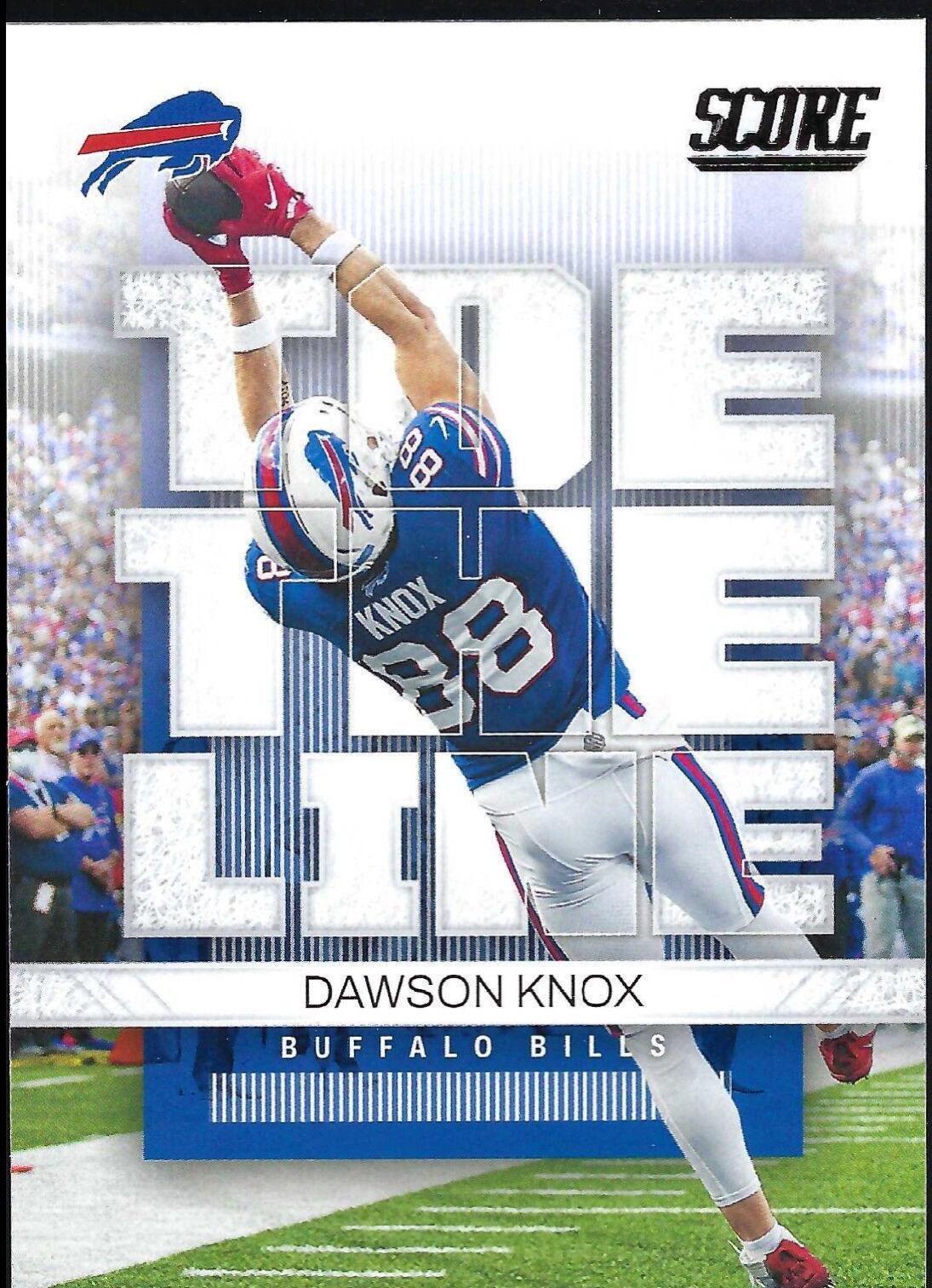 Dawson Knox #TL-DK Football Cards 2022 Panini Score Toe the Line