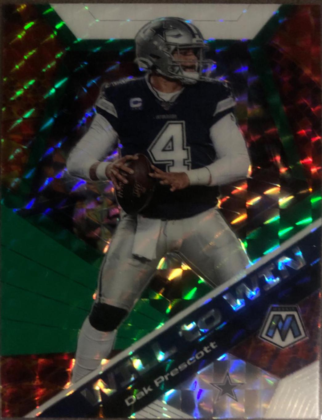 Dak Prescott #WW13 Football Cards 2020 Panini Mosaic Will to Win