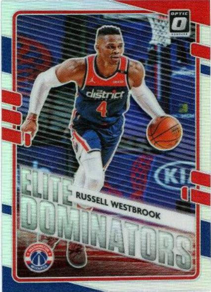 Russell Westbrook #4 Basketball Cards 2020 Panini Donruss Optic Elite Dominators