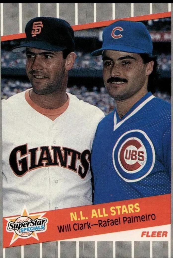 Will Clark, Rafael Palmeiro #631 Baseball Cards 1989 Fleer