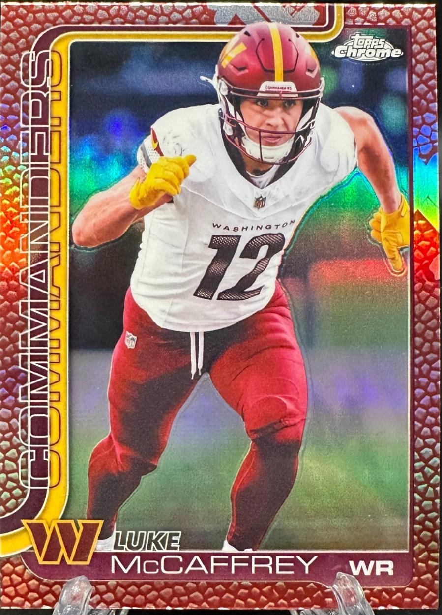 Luke McCaffrey [Football Leather Refractor] #298