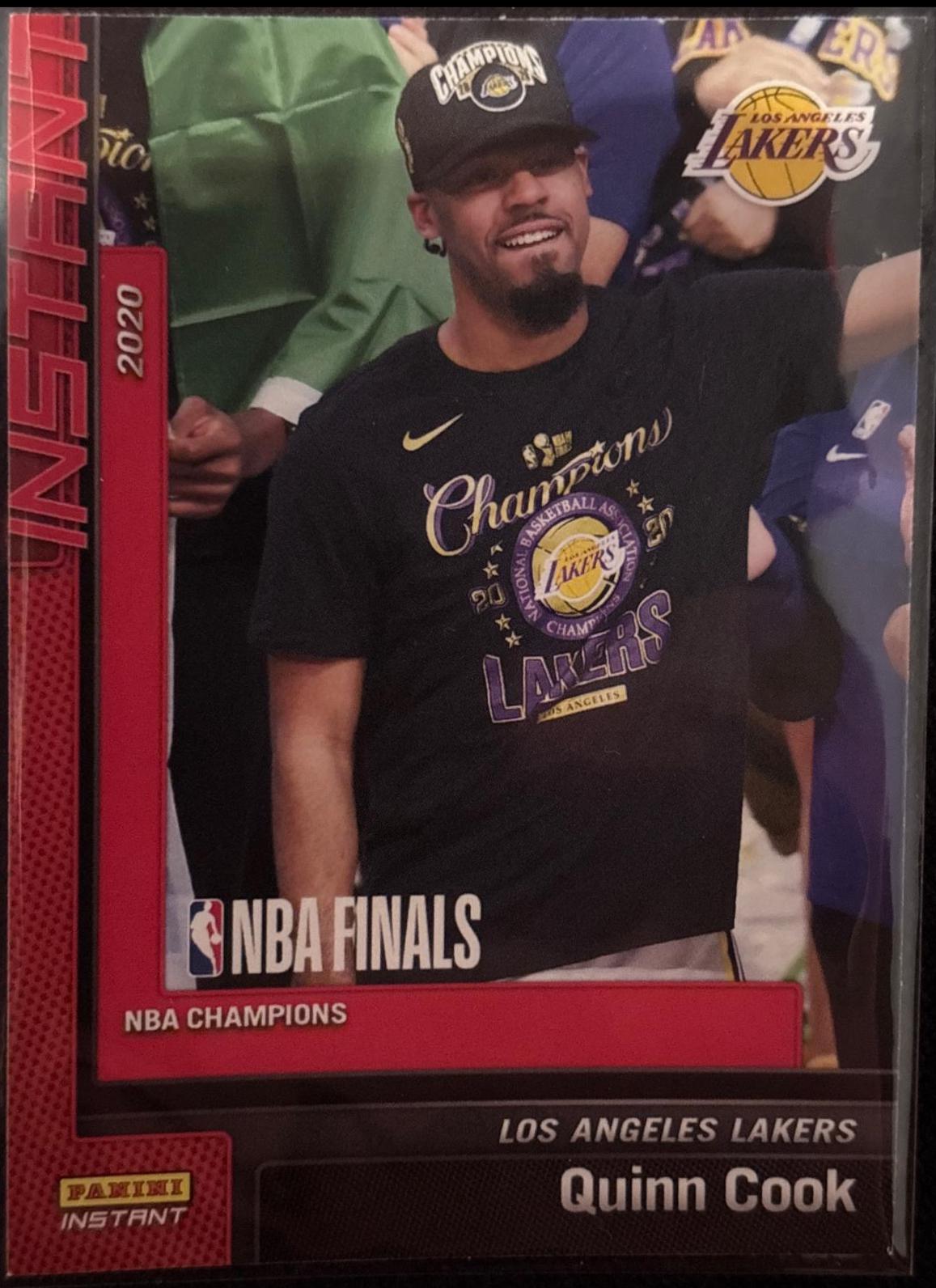 Quinn Cook #7 Basketball Cards 2019 Panini Instant Lakers NBA Champions