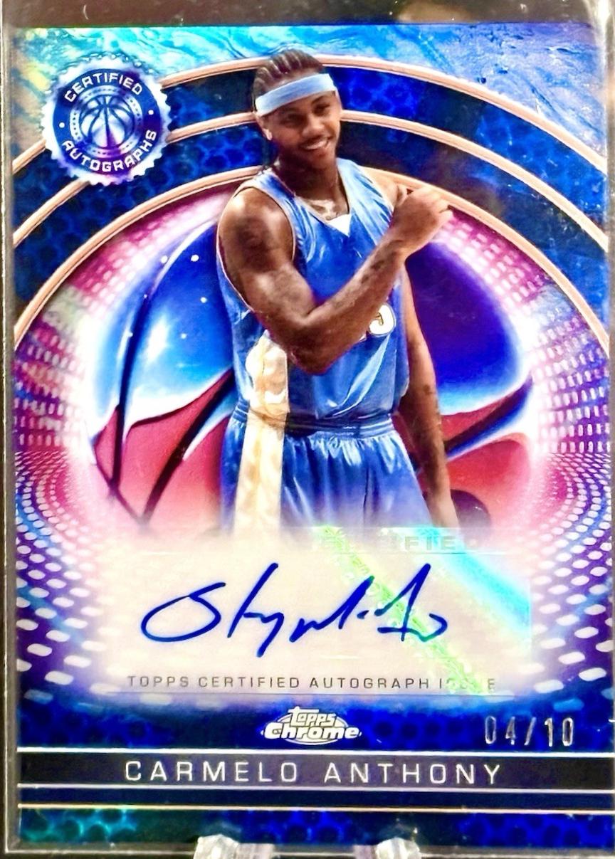 Carmelo Anthony #TCAI-CA 2024-25 Topps Chrome Basketball Topps Certified Autograph Issue