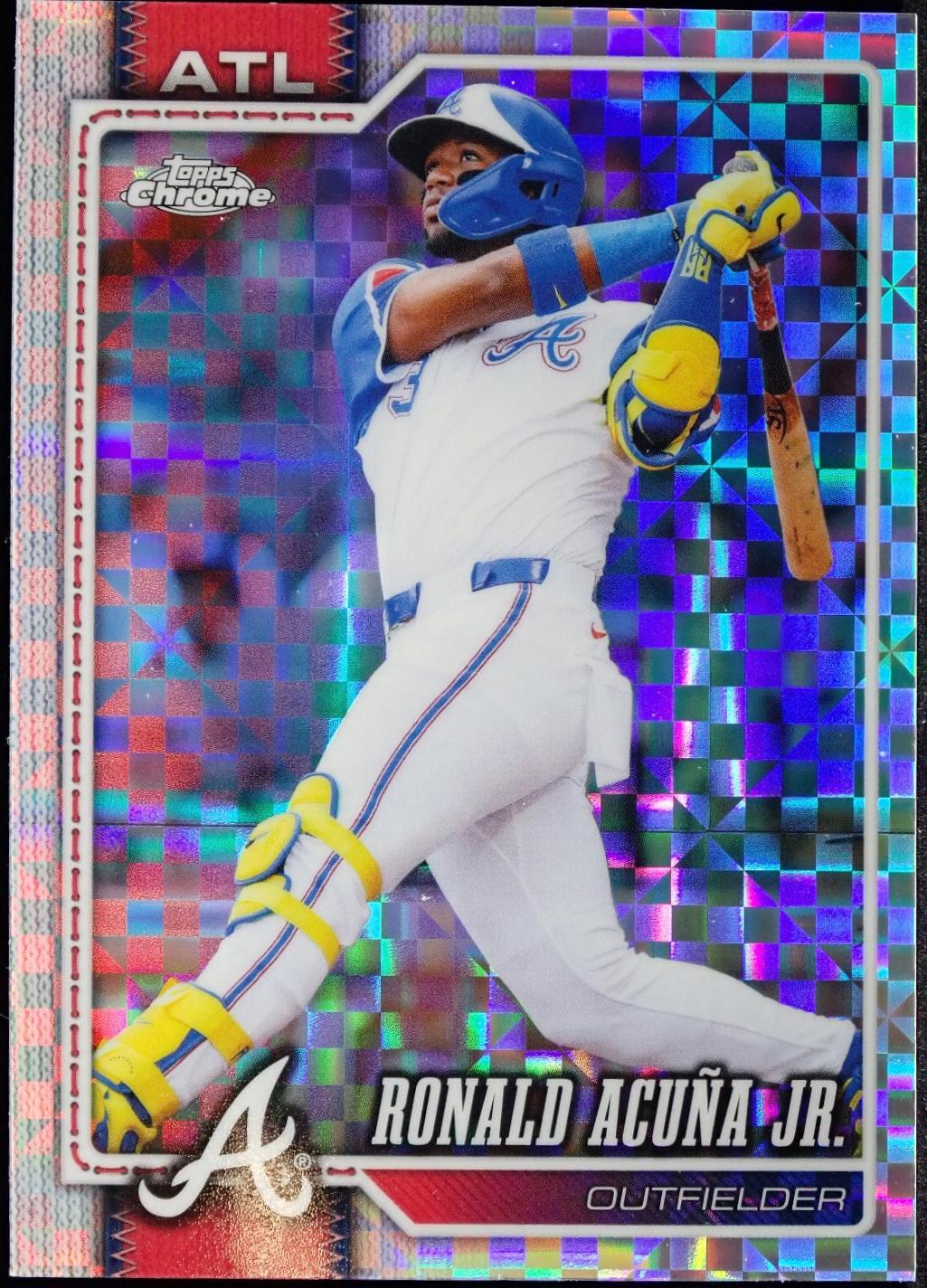 2026 Topps Chrome Ronald Acuna Jr. [X-Fractor] #124 card