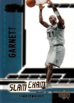 Kevin Garnett #SE2 Basketball Cards 2000 Upper Deck Slam Slam Exam