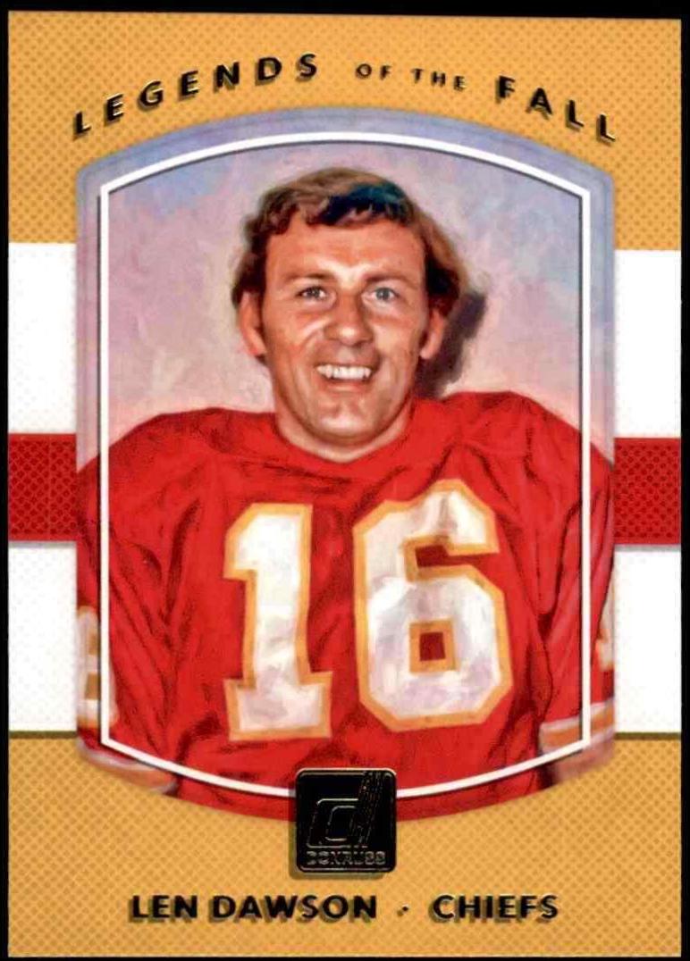 Len Dawson #13 Football Cards 2017 Panini Donruss Legends of the Fall