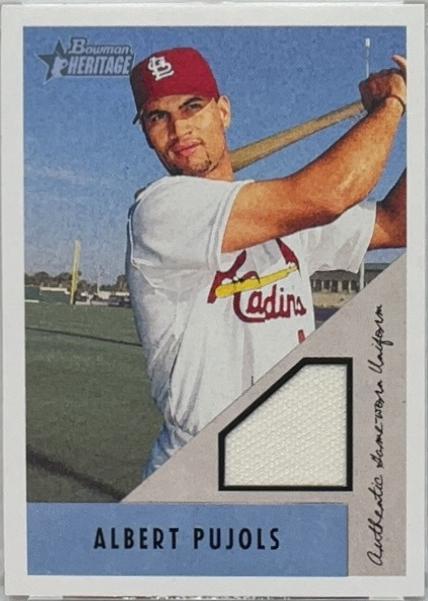 Albert Pujols #BH-AP Baseball Cards 2002 Bowman Heritage Relics