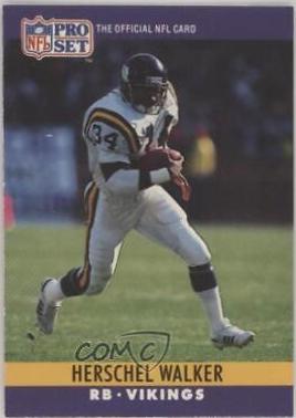 Herschel Walker #197 Football Cards 1990 Pro Set FACT Cincinnati