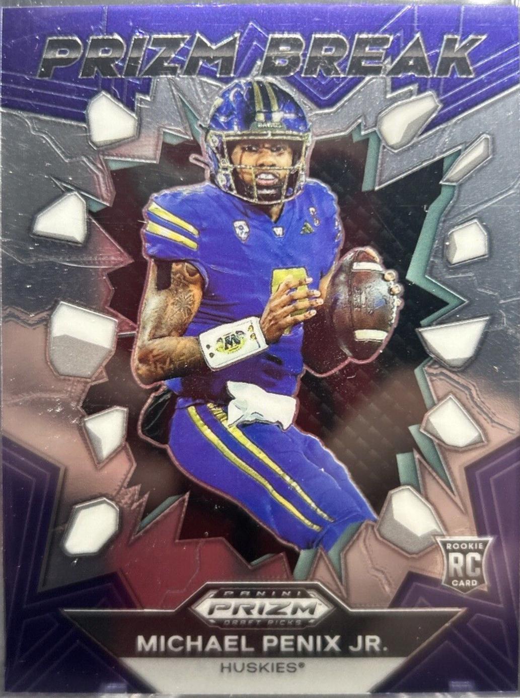 Michael Penix Jr. #PB-MPJ Football Cards 2024 Panini Prizm Draft Picks Prizm Break