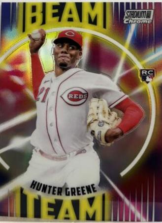 Hunter Greene #BT-11 Baseball Cards 2022 Stadium Club Chrome Beam Team