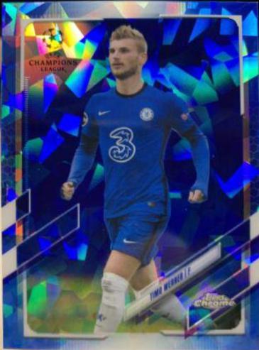 Timo Werner #25 Soccer Cards 2020 Topps Chrome UEFA Champions League Sapphire