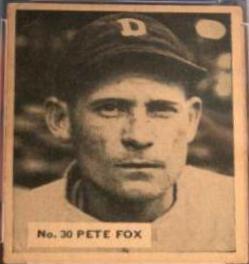 Pete Fox #30 Baseball Cards 1936 World Wide Gum