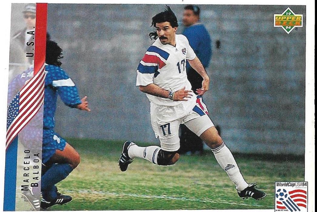 Marcelo Balboa #3 Soccer Cards 1994 Upper Deck World Cup Soccer