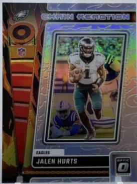 Jalen Hurts #CR-JH Football Cards 2023 Panini Donruss Optic Chain Reaction