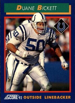Duane Bickett #16 Football Cards 1992 Panini Score