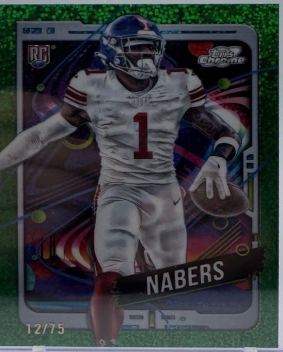 Malik Nabers #CD-16 Football Cards 2024 Topps Cosmic Chrome Dust