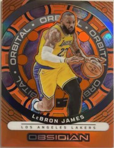 LeBron James #5 Basketball Cards 2023 Panini Obsidian Orbital