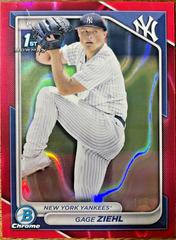 Gage Ziehl [Red Lava Refractor] #BDC-10 Baseball Cards 2024 Bowman Draft Chrome Prices