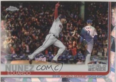 Eduardo Nunez #3 Baseball Cards 2019 Topps Chrome Sapphire