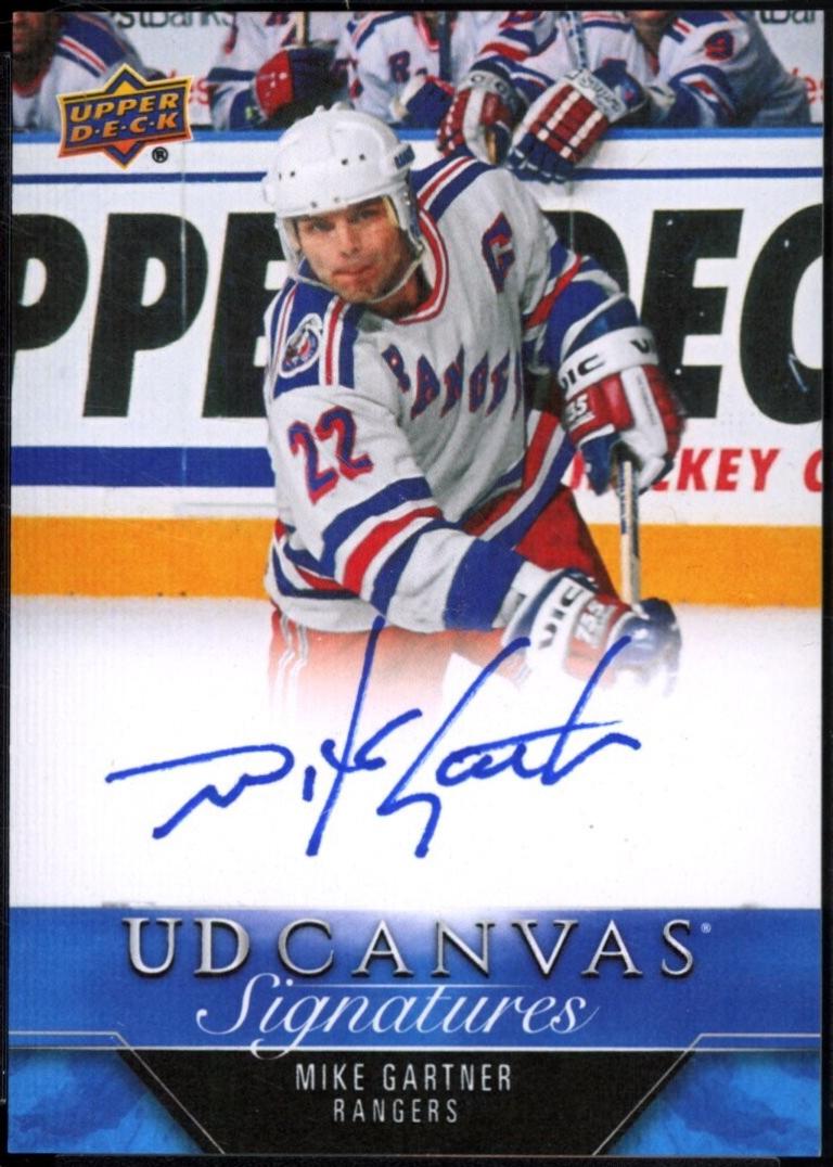 Mike Gartner #CS-MG Hockey Cards 2023 Upper Deck Clear Cut Canvas Signature