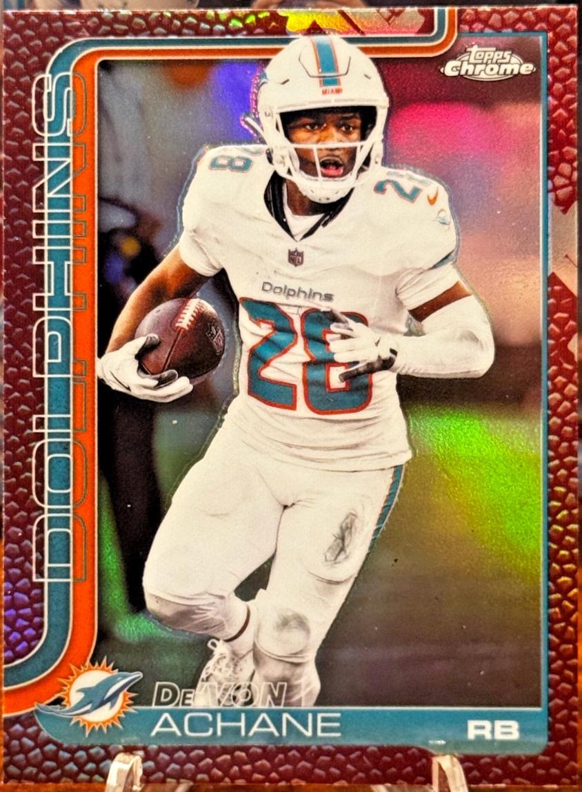 De'Von Achane [Leather Refractor] #188