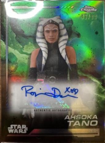 Rosario Dawson as Ahsoka Tano #AU-RD Star Wars 2024 Topps Chrome Autograph