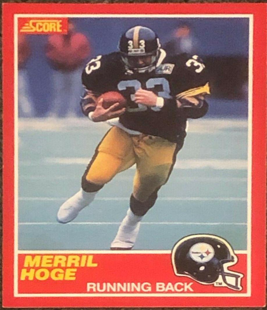 Merril Hoge #166 Football Cards 1989 Panini Score