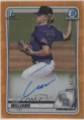 Case Williams [Orange Refractor] #CDA-CWI Baseball Cards 2020 Bowman Draft Picks Chrome Autographs Prices