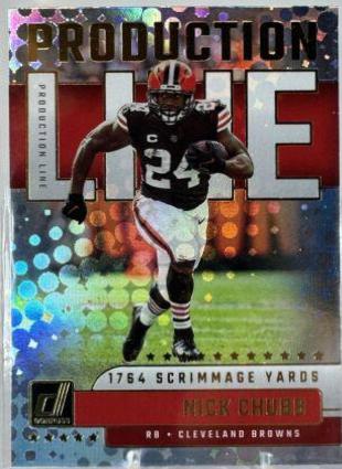 Nick Chubb #PDL-10 Football Cards 2023 Panini Donruss Production Line