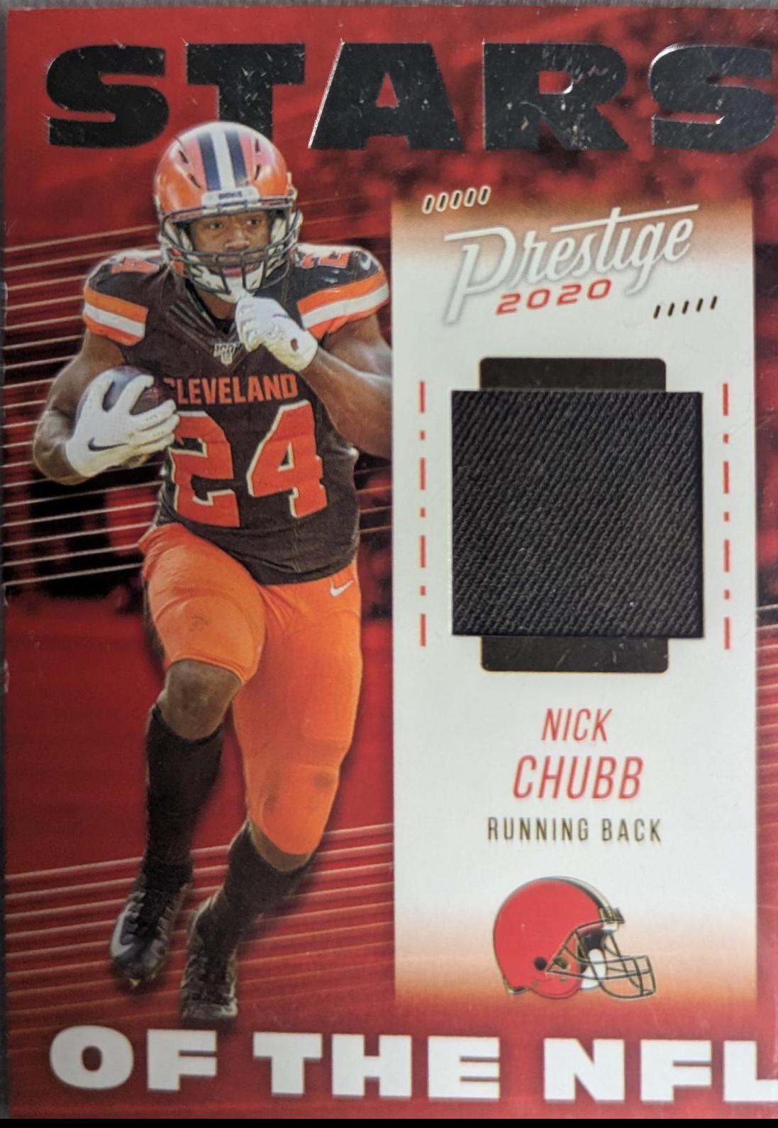 Nick Chubb #SN-NC Football Cards 2020 Panini Prestige Stars of the NFL Jerseys