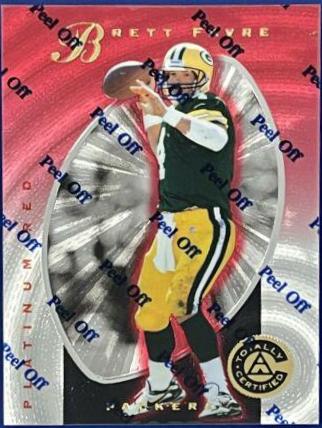 Brett Favre #3 Football Cards 1997 Pinnacle Totally Certified