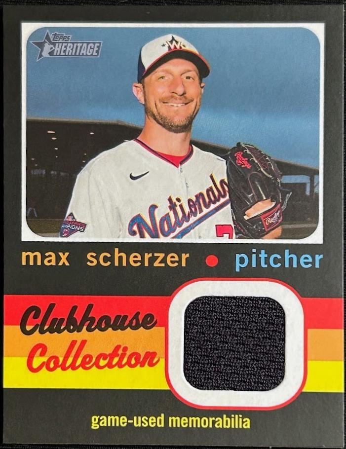 Max Scherzer #CCR-MS 2020 Topps Heritage Baseball Clubhouse Collection Relics