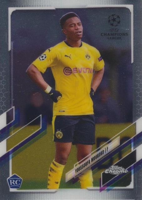 Youssoufa Moukoko #55 Soccer Cards 2020 Topps Chrome UEFA Champions League
