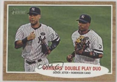 Derek Jeter, Robinson Cano #37 Baseball Cards 2011 Topps Heritage