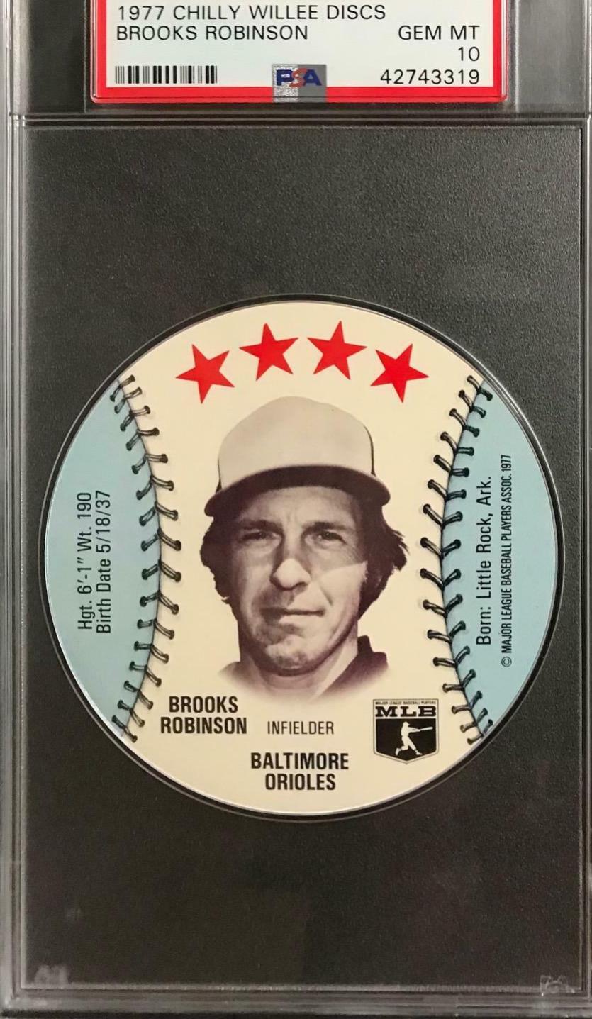Brooks Robinson Baseball Cards 1977 Chilly Willee Discs