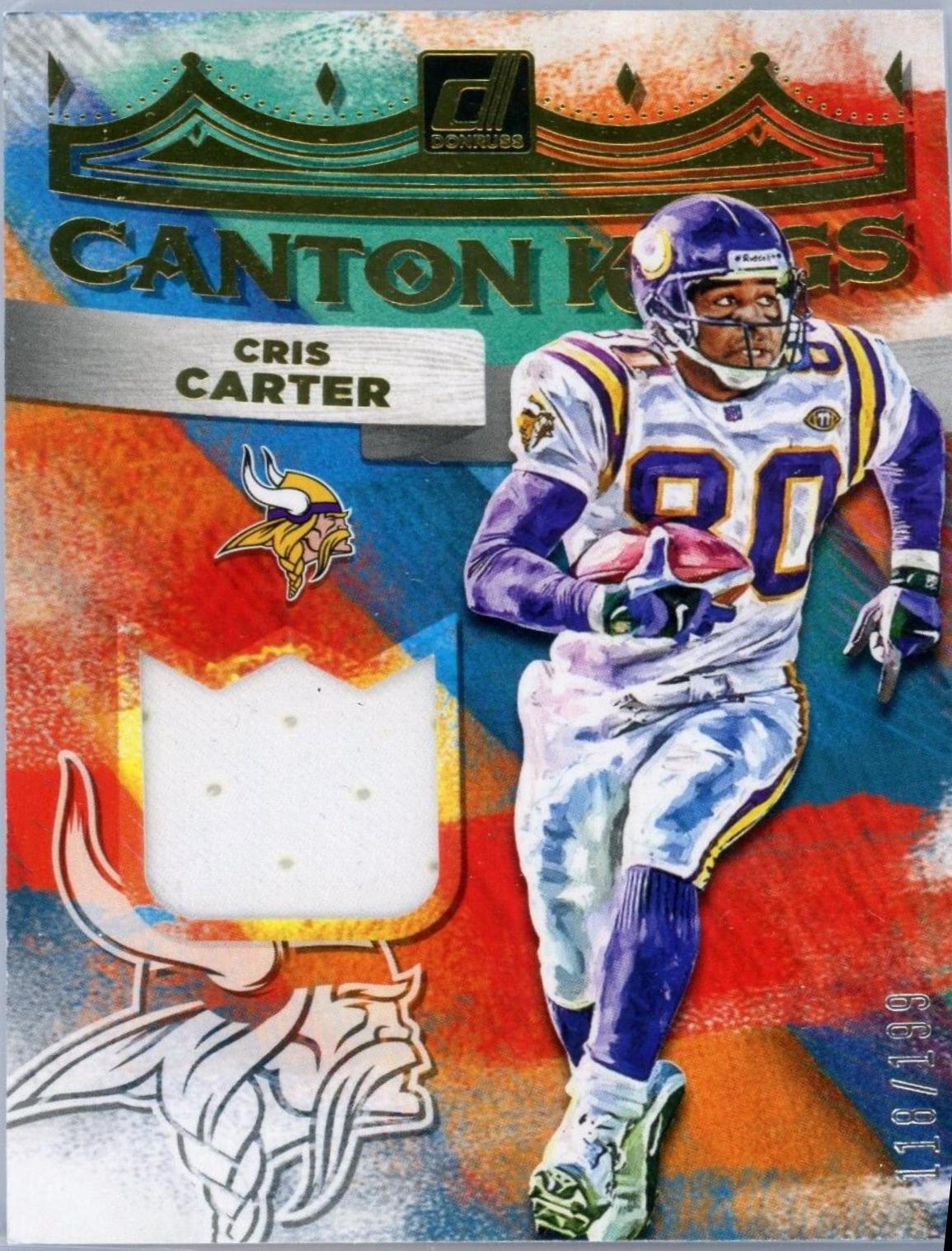 Cris Carter #CK-12 Football Cards 2022 Panini Donruss Canton Kings