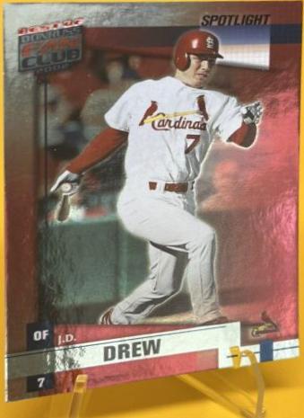 JD Drew #24 Baseball Cards 2002 Donruss Best of Fan Club