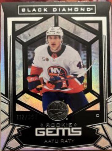 Aatu Raty #RG-AR Hockey Cards 2022 Upper Deck Black Diamond Rookie Gems