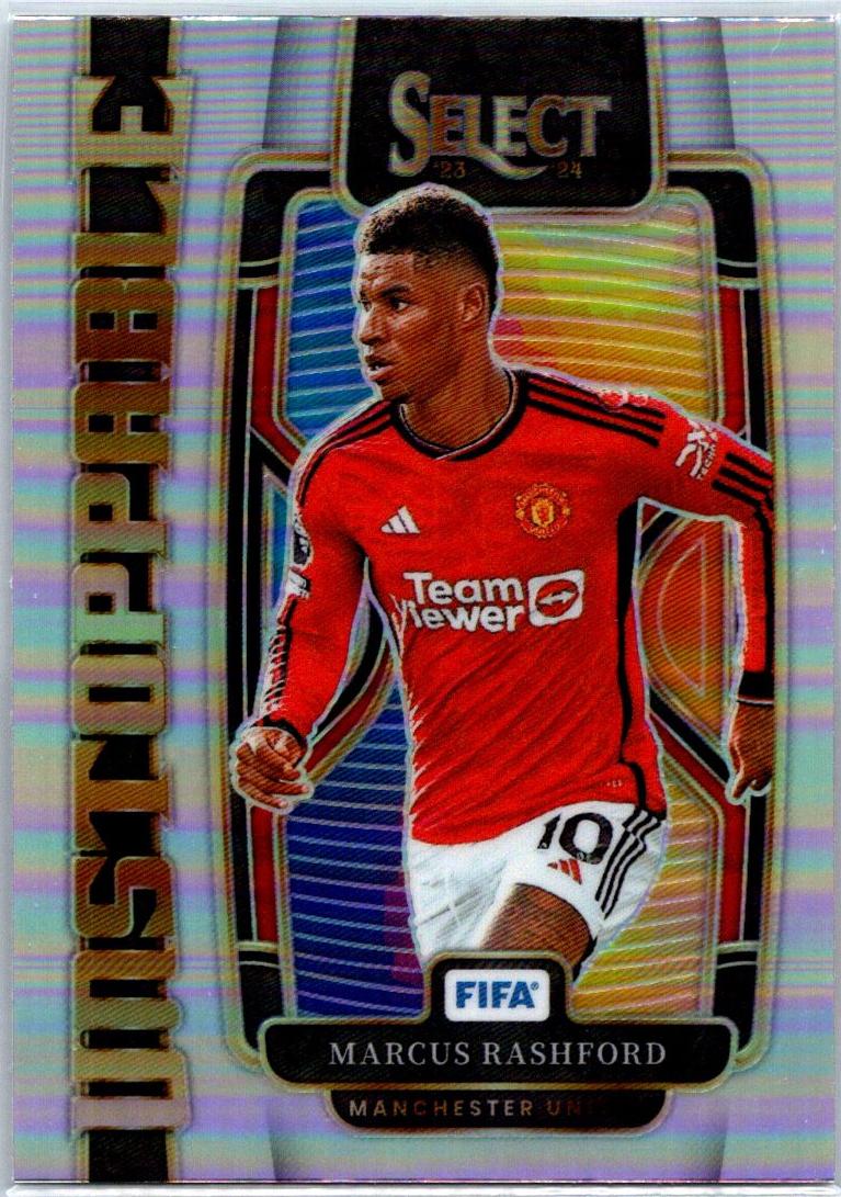 Marcus Rashford #19 Soccer Cards 2023 Panini Select FIFA Unstoppable