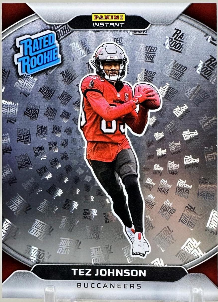 Tez Johnson #RRH-34 2025 Panini Instant Rated Rookie Holoflex Football