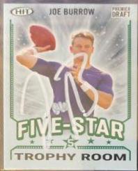 Joe Burrow #NNO Football Cards 2020 Sage Hit Five Star Autograph