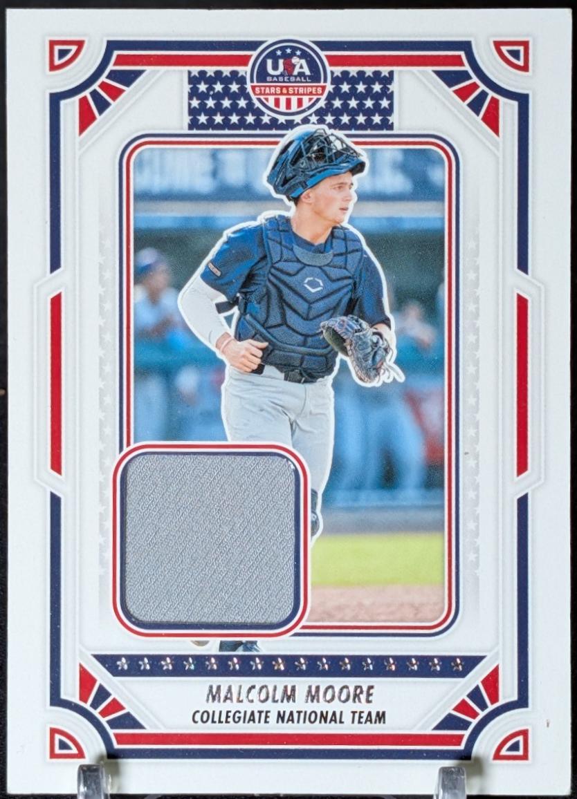 Malcolm Moore #USA-MM 2024 Panini Stars & Stripes USA Materials Baseball
